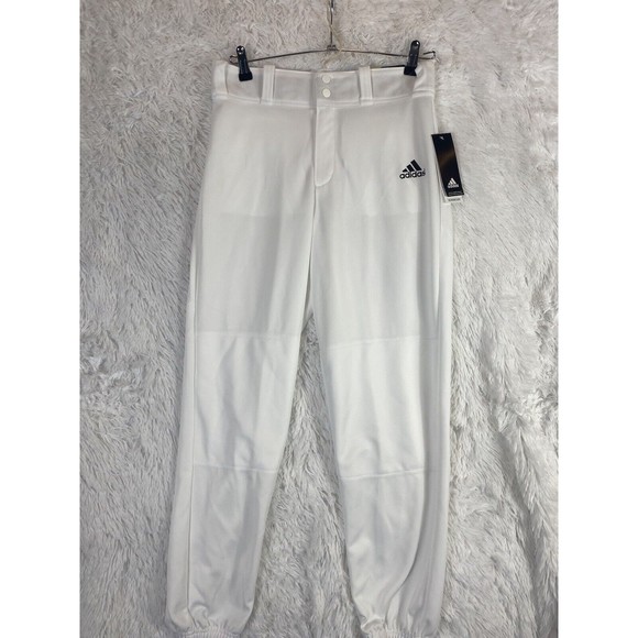 Adidas Climalite Mens Relaxed Fit White Baseball Pants Size Small NWT - Picture 1 of 12